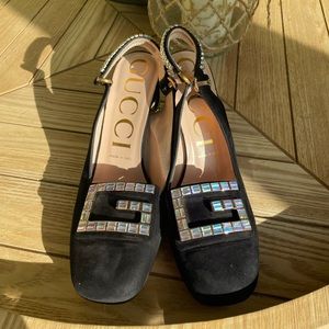 Gucci Black Suede Shoes